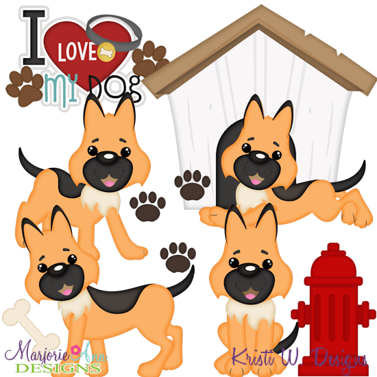 I Love My Shepherd SVG Cutting Files Includes Clipart - Click Image to Close